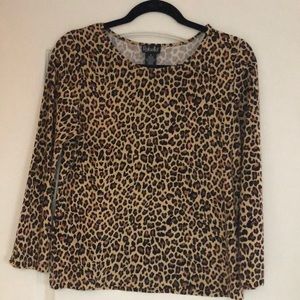 Rafaella leopard print soft blouse